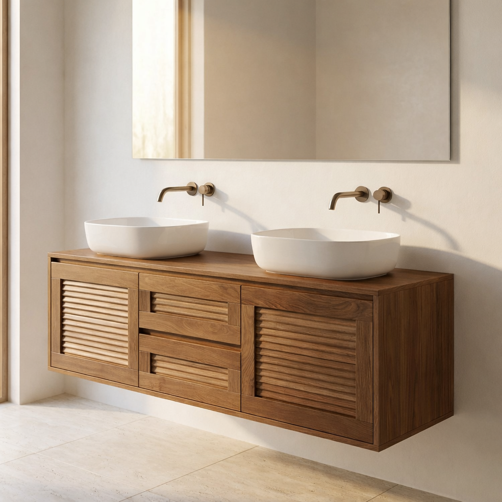 ChatGPT Image 19 Φεβ 2026, 09_23_39 π.μ. Double Vanity with Oak Slats - Image 1