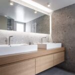 Oak Double Sink Vanity