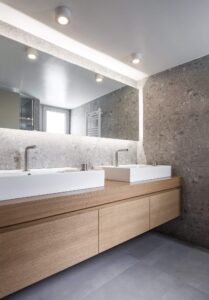 Oak Double Sink Vanity