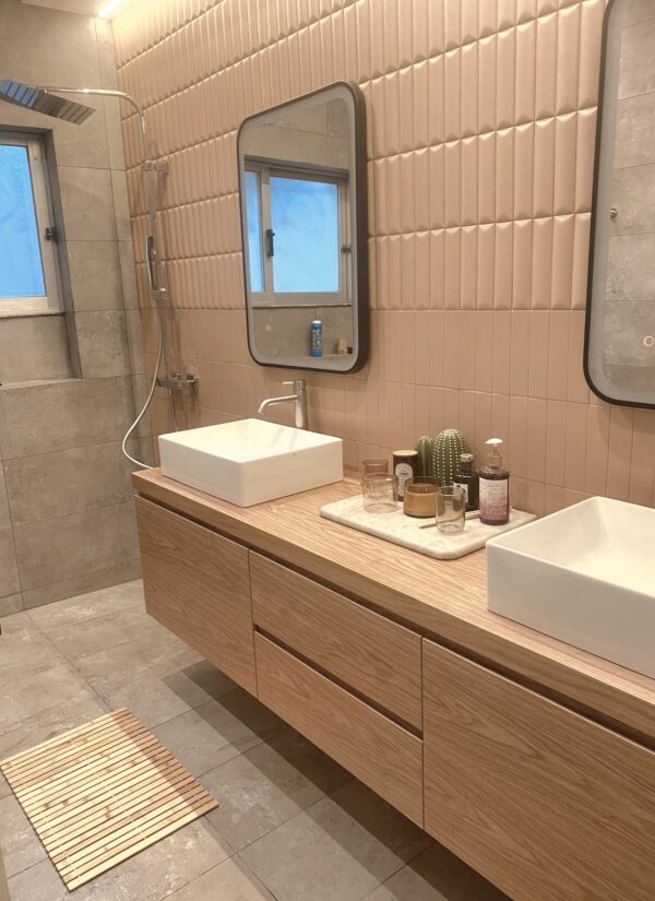 Natural Oak Long Vanity - Image 1