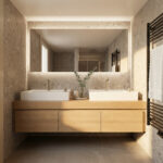 Oak Double Sink Vanity