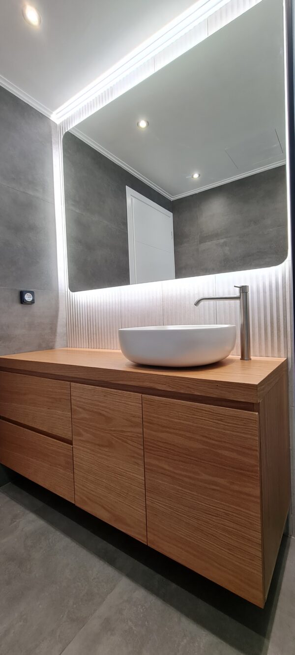 Natural Oak Bathroom Vanity - Image 4