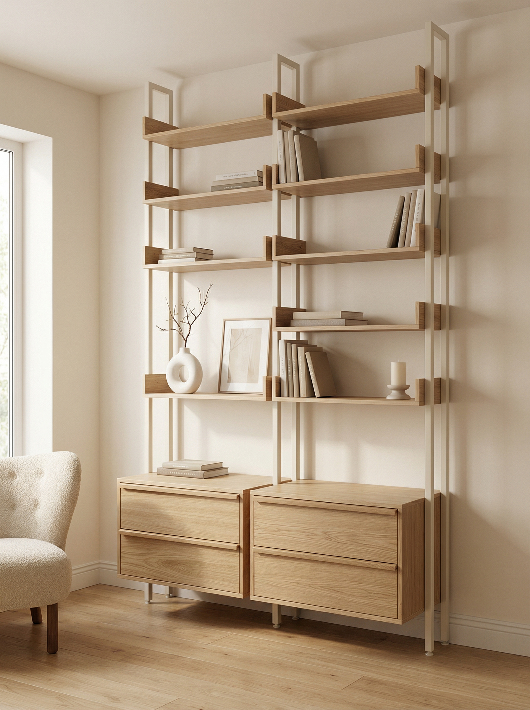 EqNBSCcyVy3qU2PBQ51gT_aPbEOsNM_00001 (1) The Bone-White Spine Bookcase - Image 1