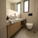 Open Cubby Wood & Stone-Look Vanity