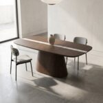 The Ellipse Marble Inlay Table