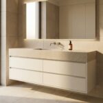Limestone & Ivory Floating Vanity