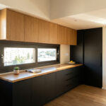 The Horizon Oak & Matte Black Credenza Kitchen
